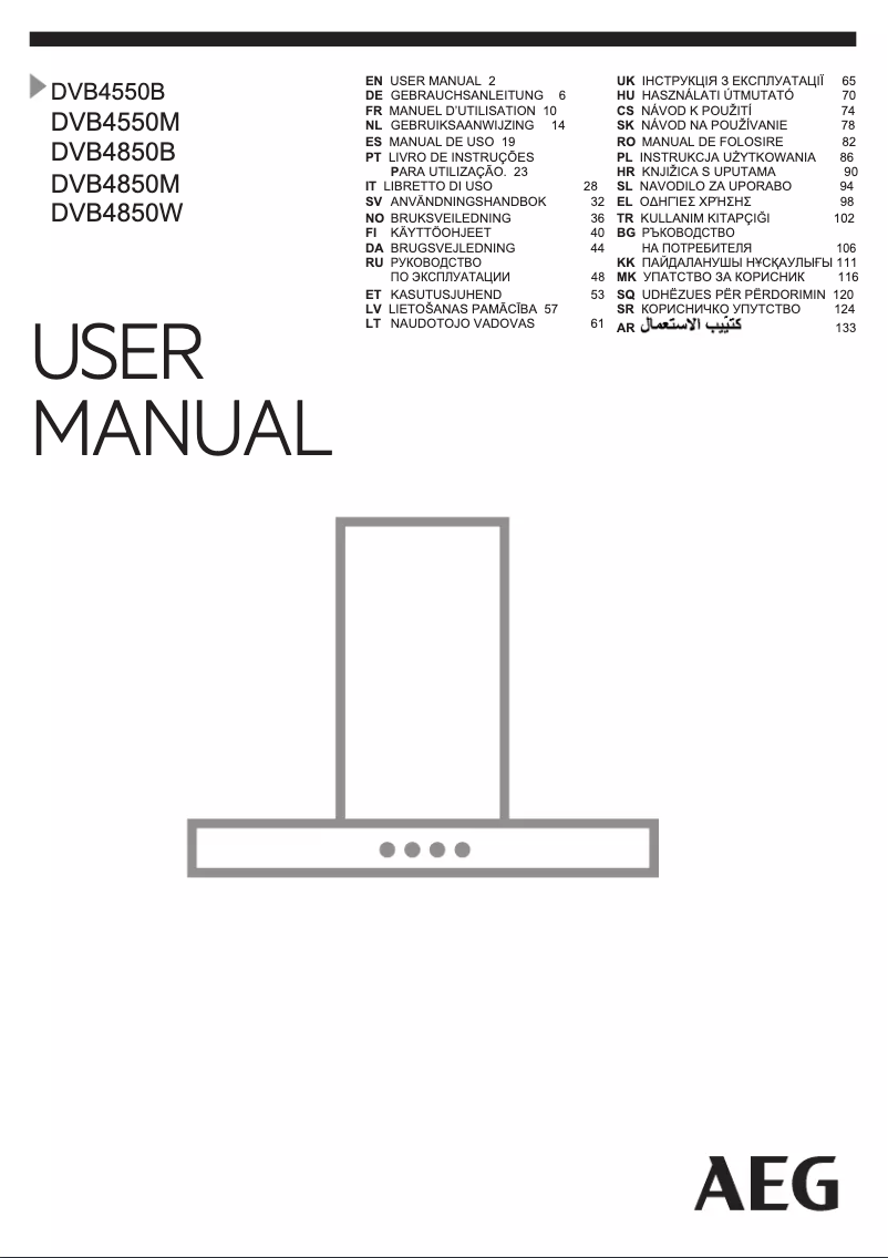 Page n°1 - Manuel utilisateur AEG DVB4850W