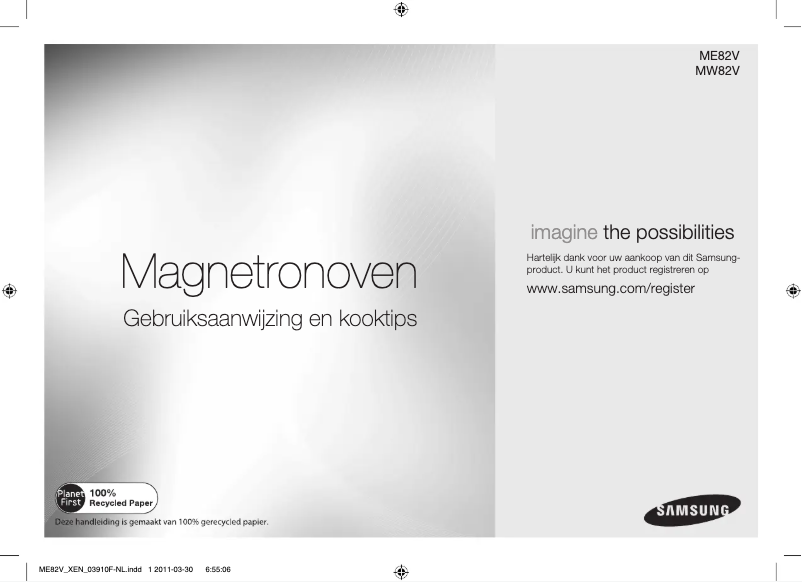 Page 1 de la notice Manuel utilisateur Samsung MW82V