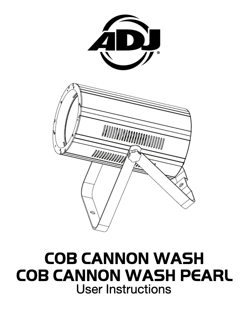 Page 1 de la notice Manuel utilisateur Adj COB Cannon Wash