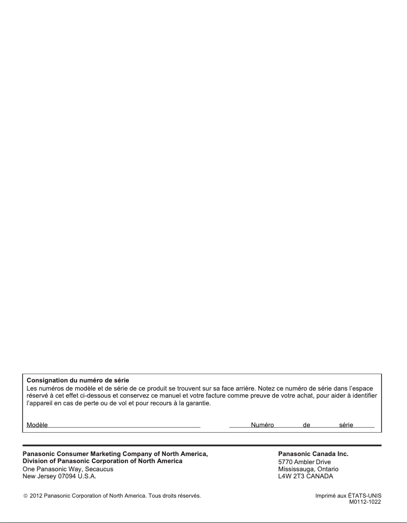 Page 1 de la notice Manuel utilisateur Panasonic Viera TC-P42X5