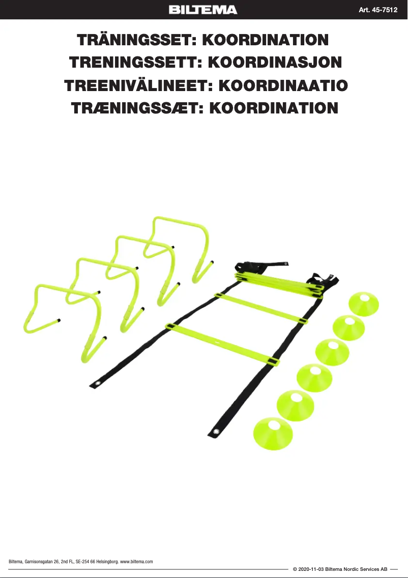 Page n°1 - Manuel utilisateur Biltema 45-7512