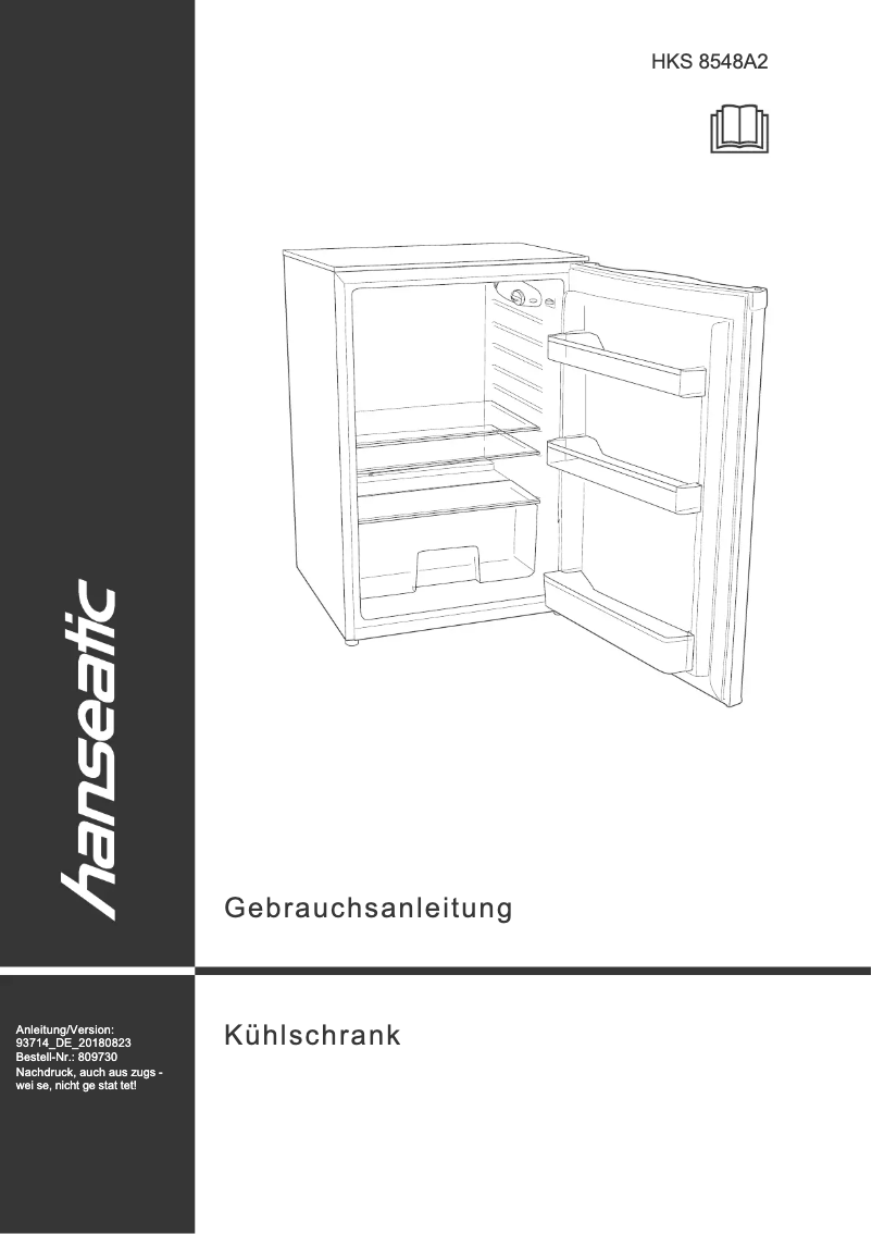 Image de la première page du manuel de l'appareil HKS8548A2