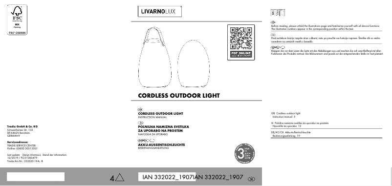 Page n°1 - Manuel utilisateur Livarno Lux IAN 332022