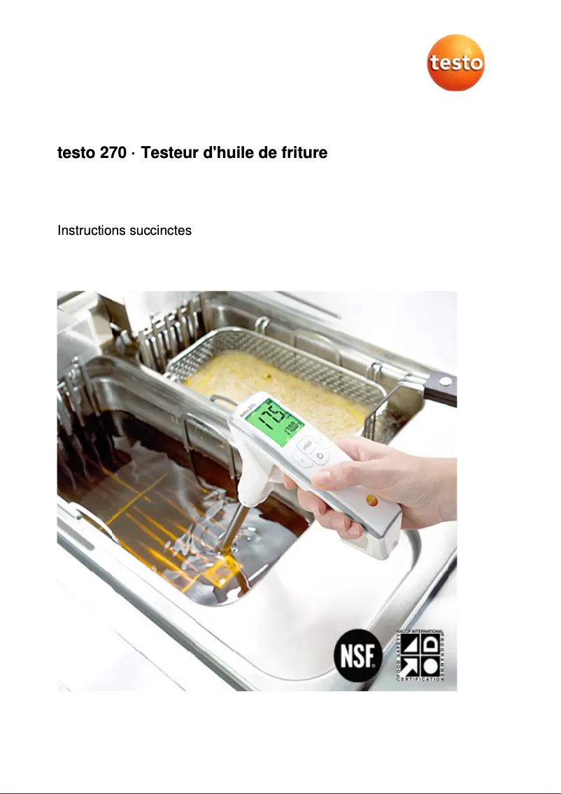 Page n°1 - Guide de démarrage rapide Testo 104-IR