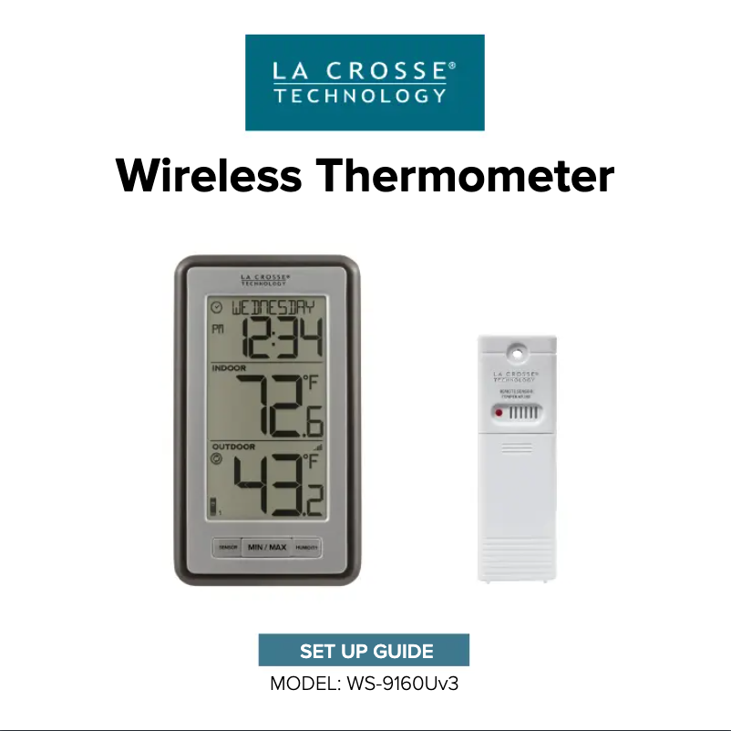 Page n°1 - Manuel utilisateur La Crosse Technology WS-9160UV3