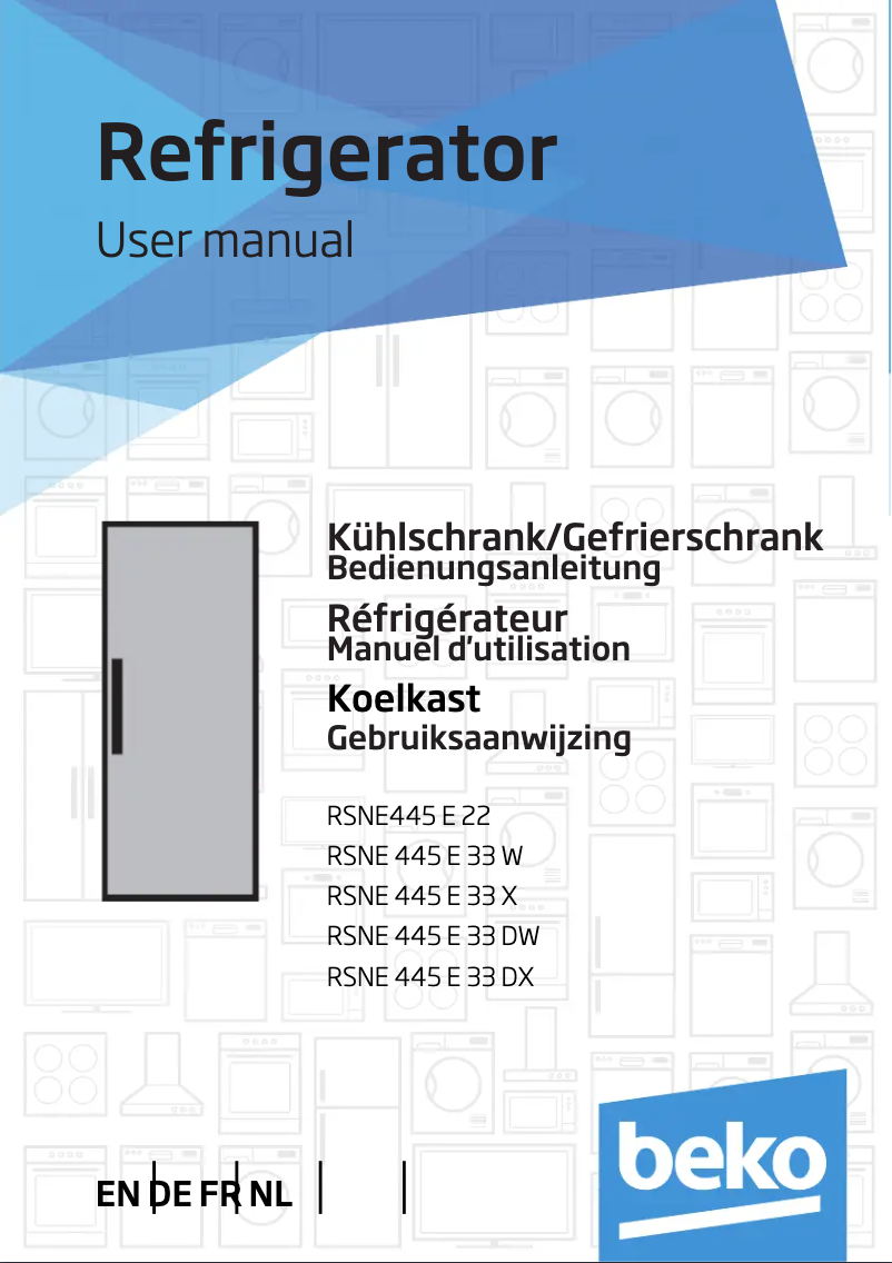Image de la première page du manuel de l'appareil RSNE 445 E33 DX
