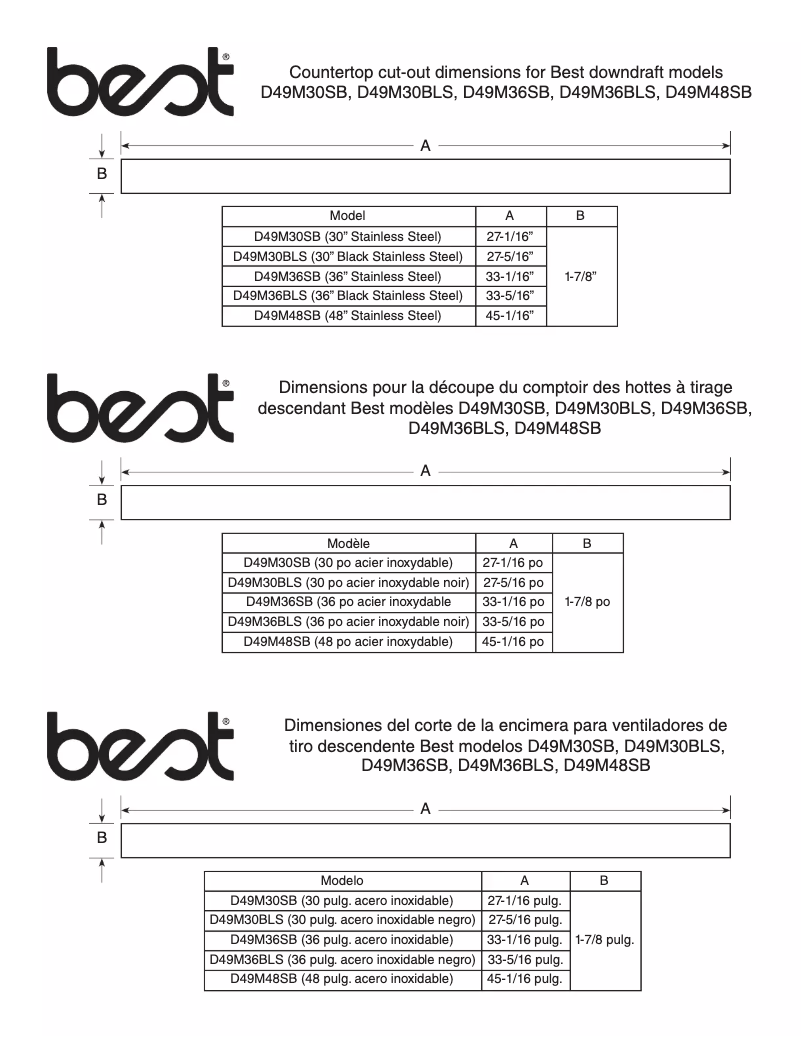 Página 1 del manual Dibujo técnico Best D49M36BLS