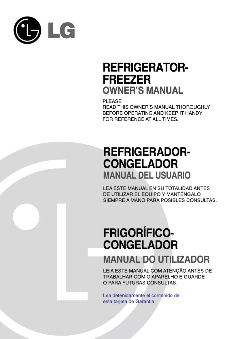 Page 1 de la notice Manuel utilisateur LG GR6521EWDW