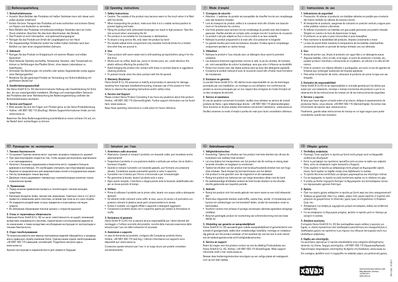 Page 1 de la notice Manuel utilisateur Xavax Everyday