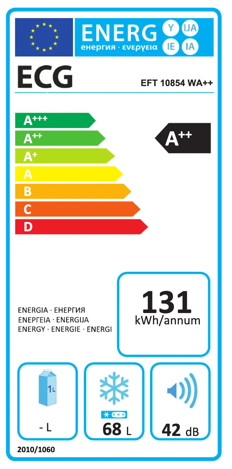 Page 1 de la notice Manuel utilisateur ECG EFT 10854 WA++