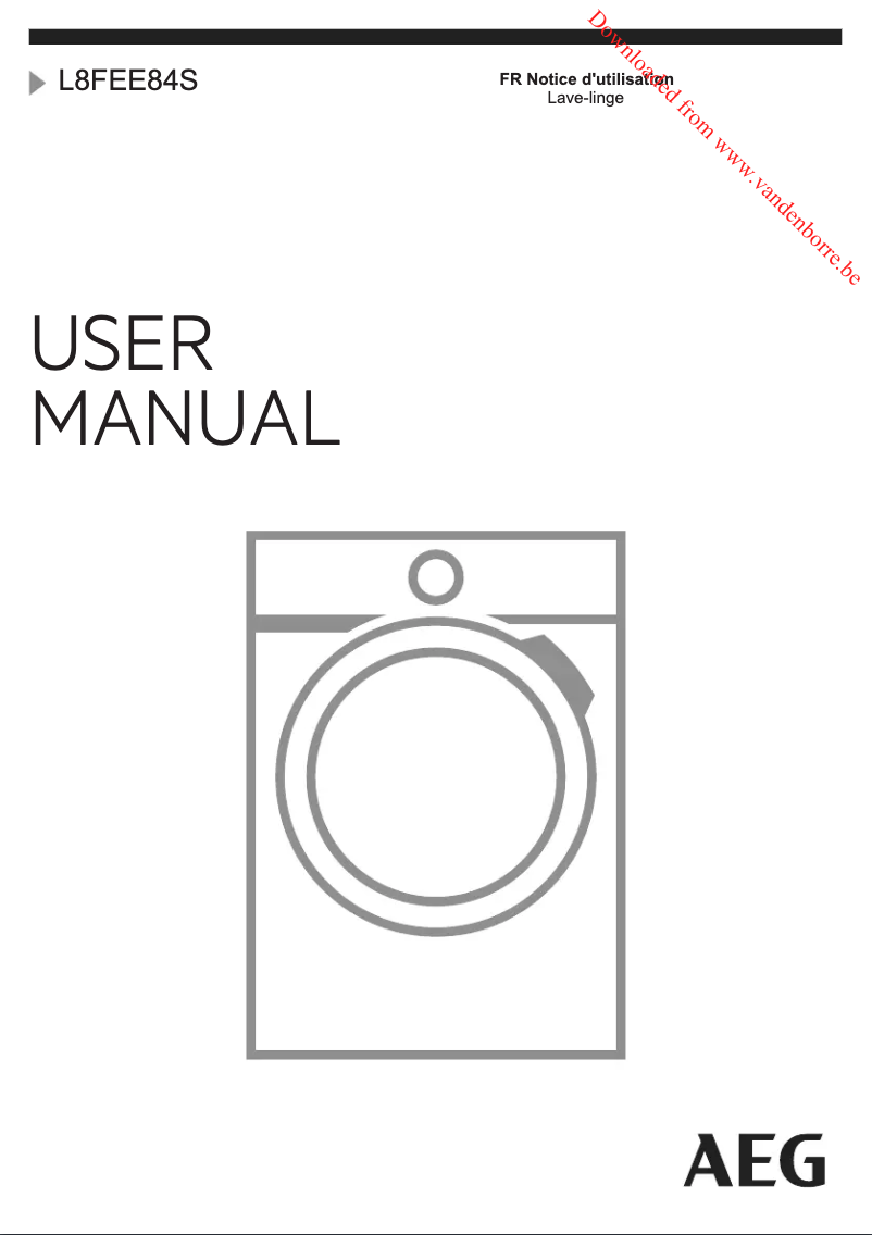 Page 1 de la notice Fiche technique AEG L8FEE84S