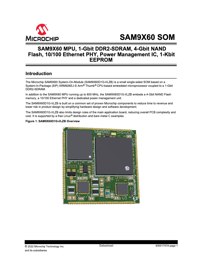 Page 1 de la notice Fiche technique Microchip MCP16501