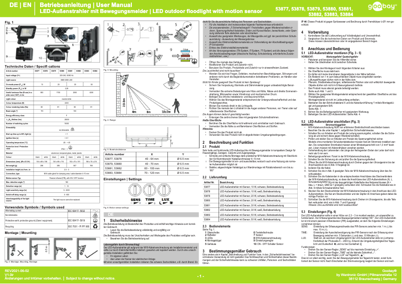 Page n°1 - Manuel utilisateur Goobay 53880