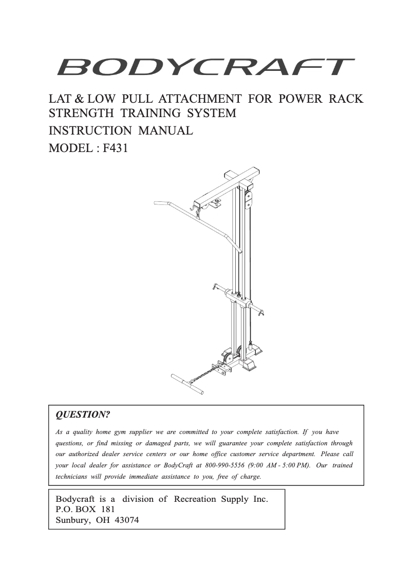 Image de la première page du manuel de l'appareil F431