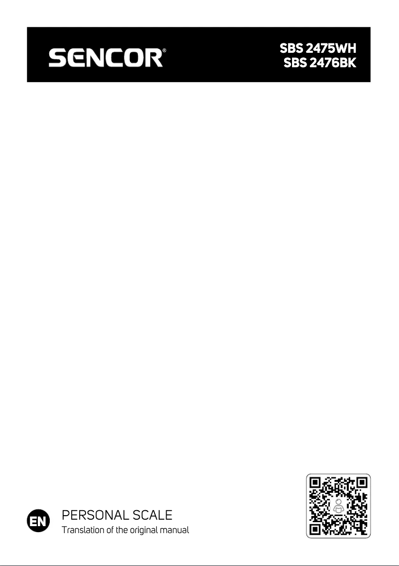 Image de la première page du manuel de l'appareil SBS 2475WH