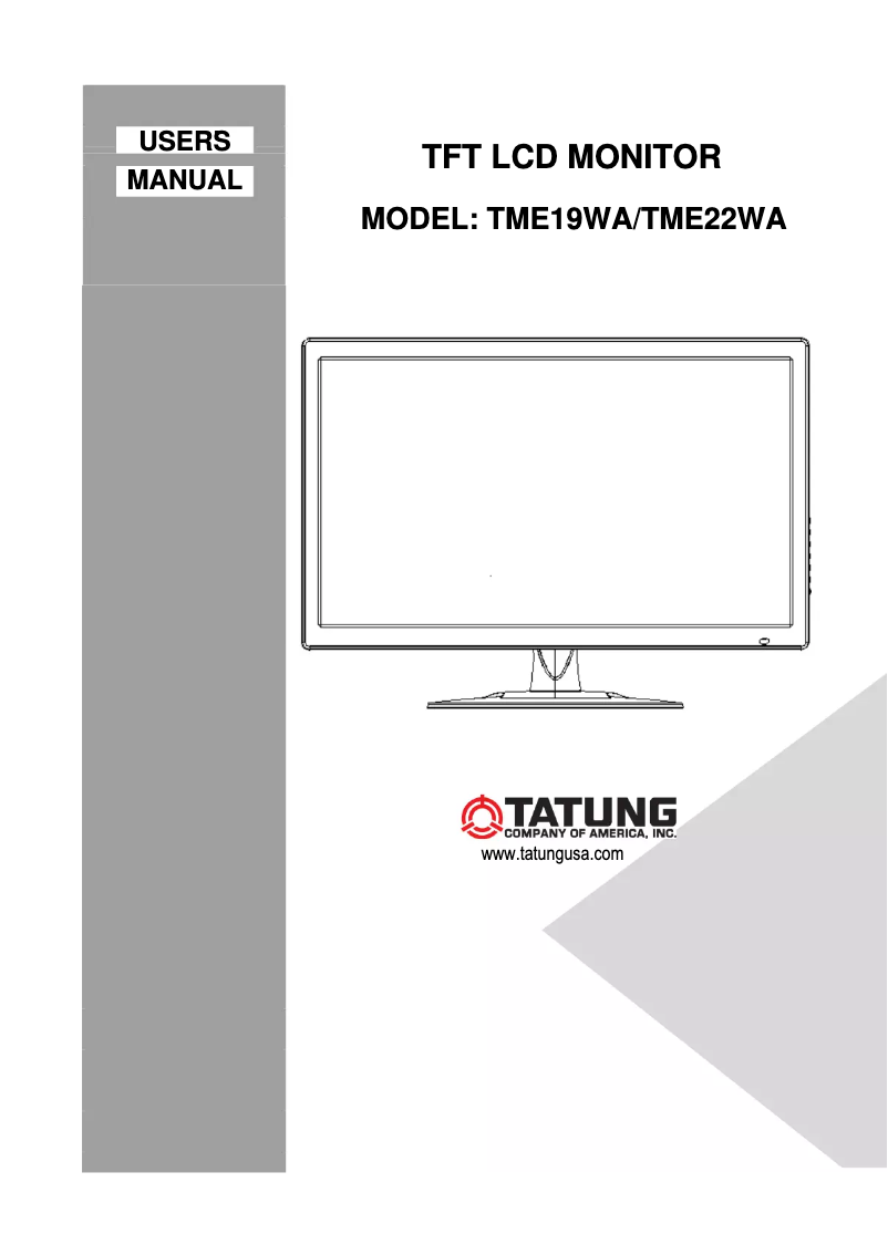 Image de la première page du manuel de l'appareil TME22WA