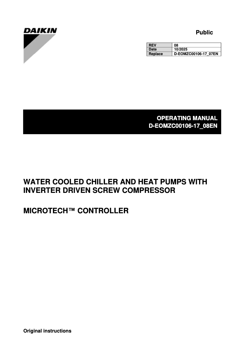 Página 1 del manual Manual de usuario Daikin EWWSC13VZSSA2