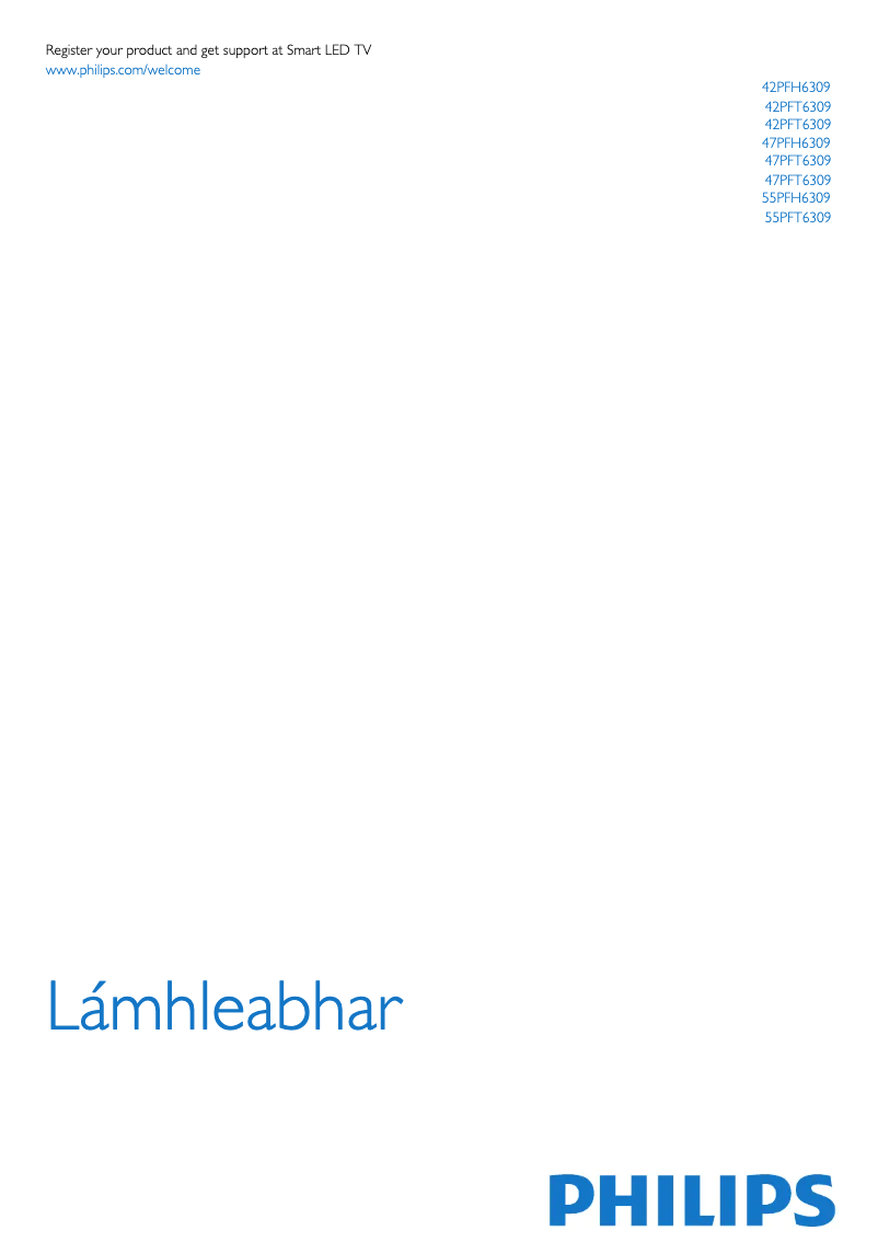 Page n°1 - Manuel utilisateur Philips 6000 series 47PFH6309