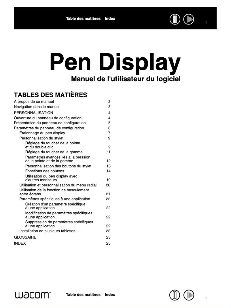 Image de la première page du manuel de l'appareil Pen Display