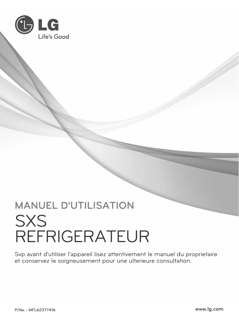 Image de la première page du manuel de l'appareil GR-P247JHM