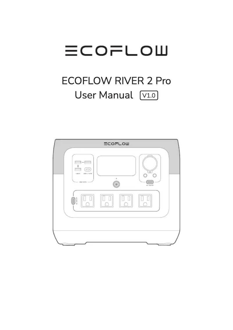 Página 1 del manual Manual de usuario EcoFlow RIVER Pro