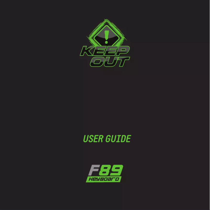 Page 1 de la notice Manuel utilisateur KeepOut F89