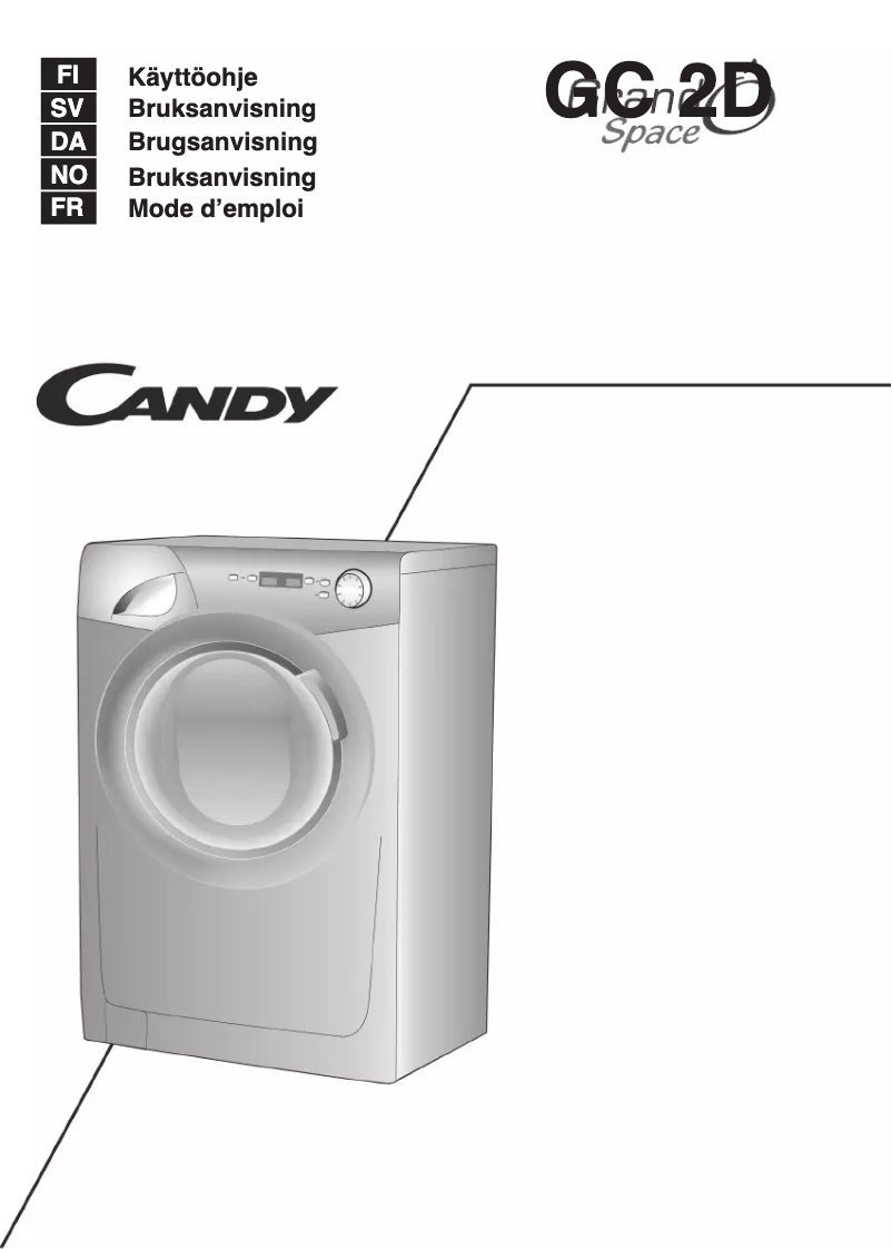 Page 1 de la notice Manuel utilisateur Candy GS 1282D3-S
