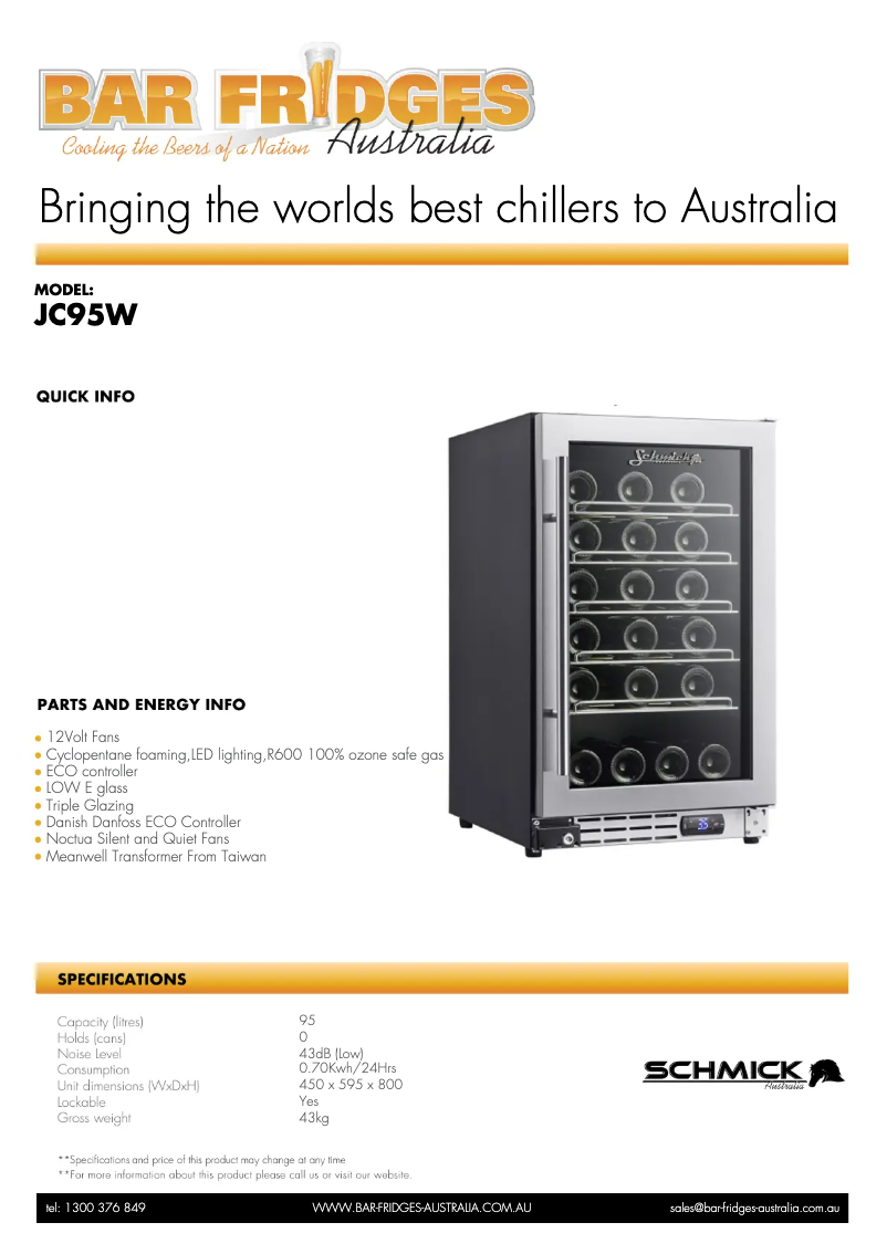 Image de la première page du manuel de l'appareil JC95W