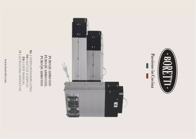 Image de la première page du manuel de l'appareil PURO QUADRO 800