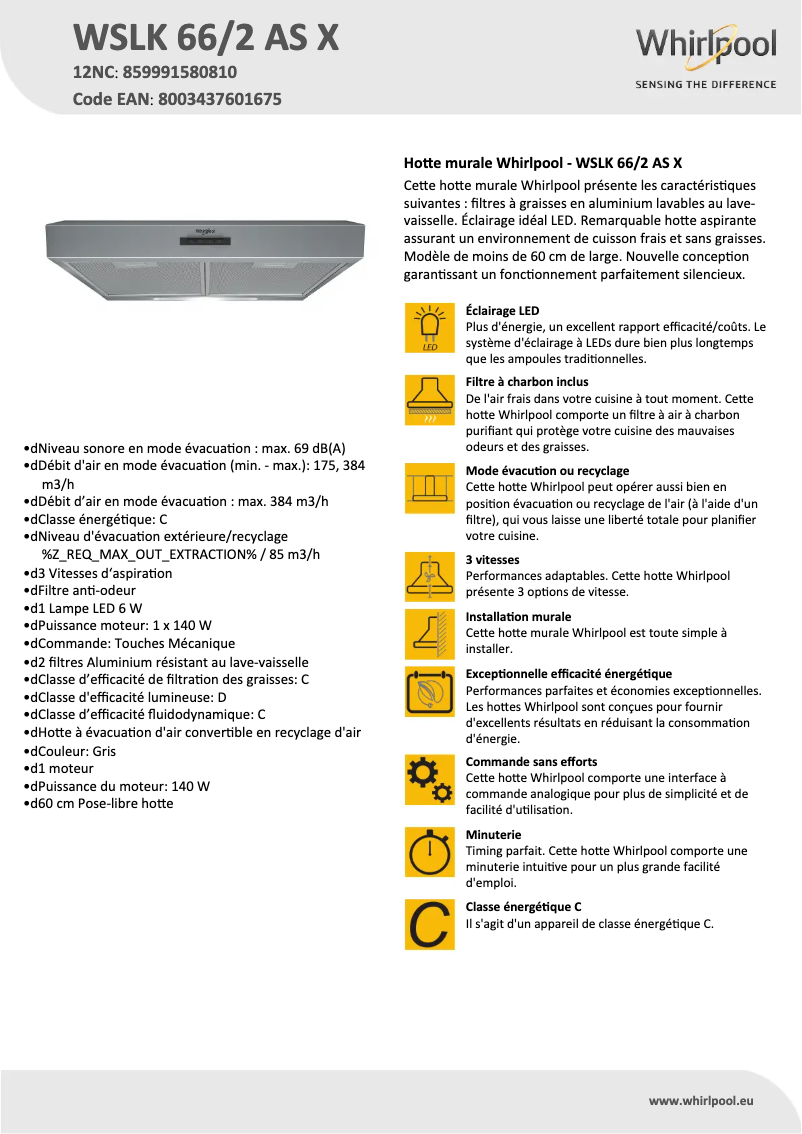 Image de la première page du manuel de l'appareil WSLK 66/2 AS X