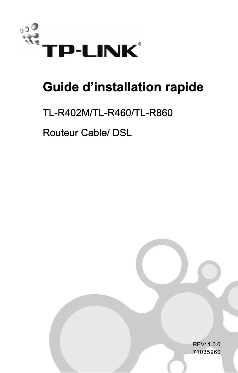 Page n°1 - Manuel utilisateur TP-Link TL-R402M SafeStream