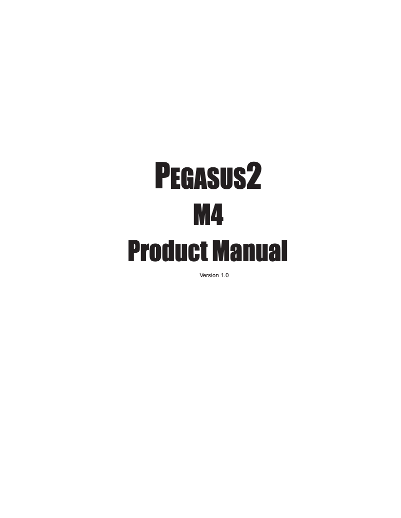 Page n°1 - Manuel utilisateur Promise Technology Pegasus2 M4