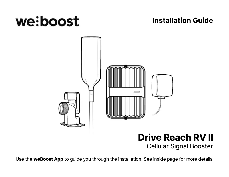 Page 1 de la notice Manuel utilisateur Wilson WeBoost Drive Reach RV II