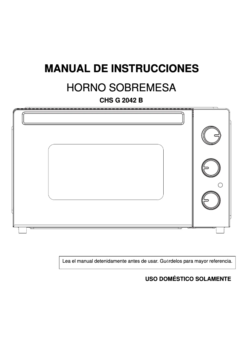 Page n°1 - Manuel utilisateur Corbero CHSG2042B