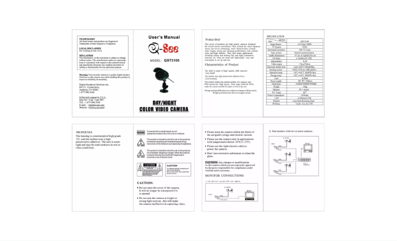 Image de la première page du manuel de l'appareil QST3100