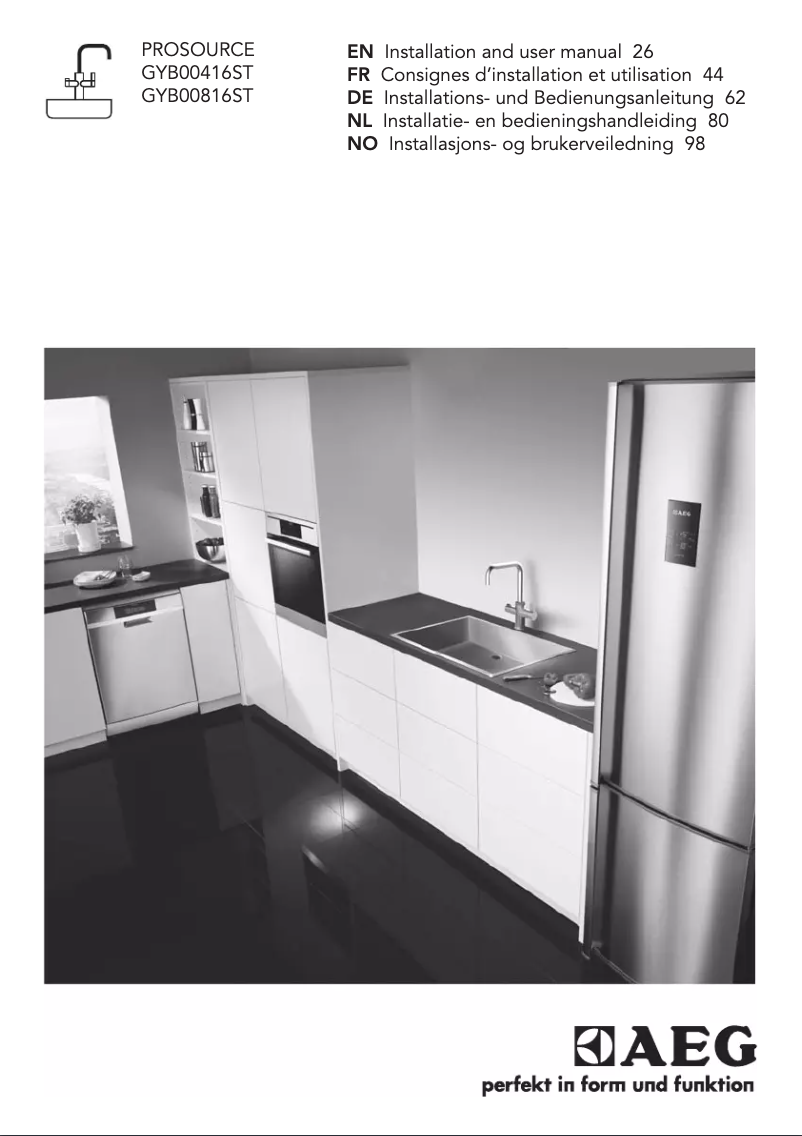 Image de la première page du manuel de l'appareil GYB00416ST