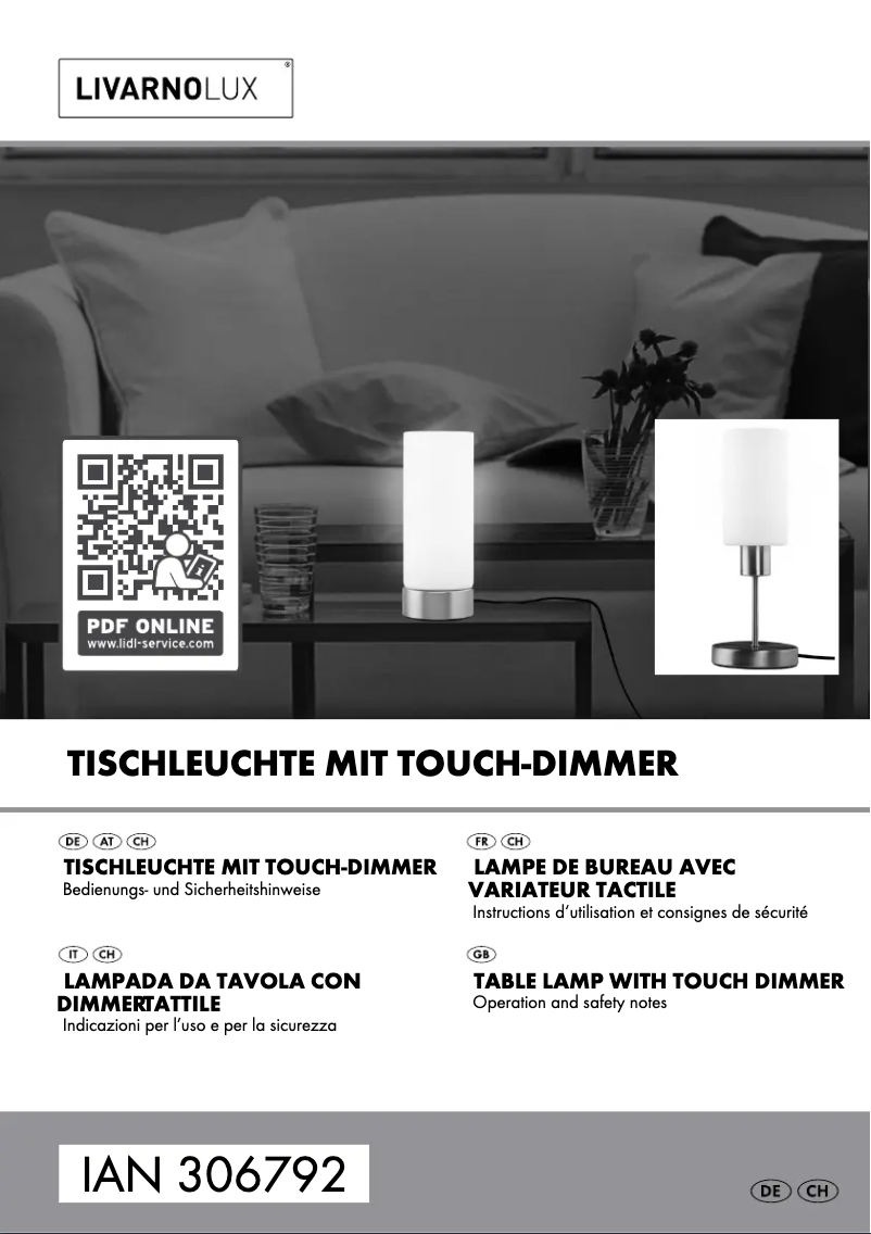Page n°1 - Manuel utilisateur Livarno Lux IAN 306792