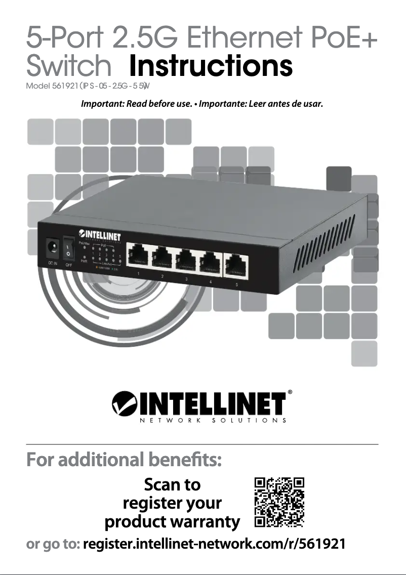 Page n°1 - Manuel utilisateur Intellinet 561921