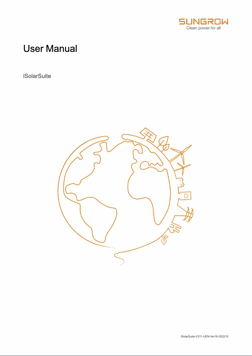 Image de la première page du manuel de l'appareil iSolarCloud