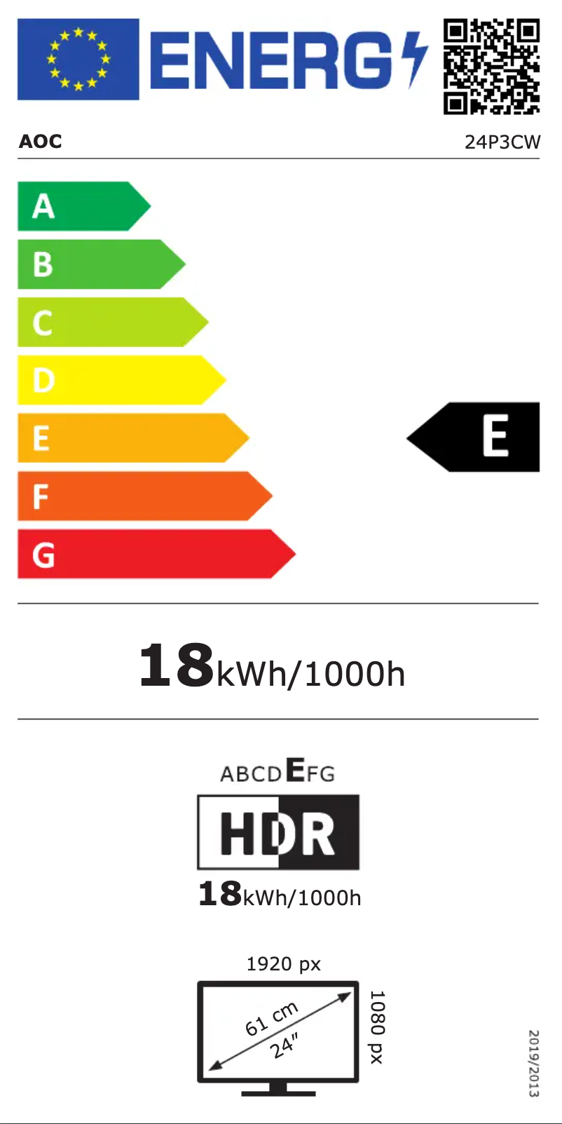 Page n°1 - Label énergétique AOC 24P3CW