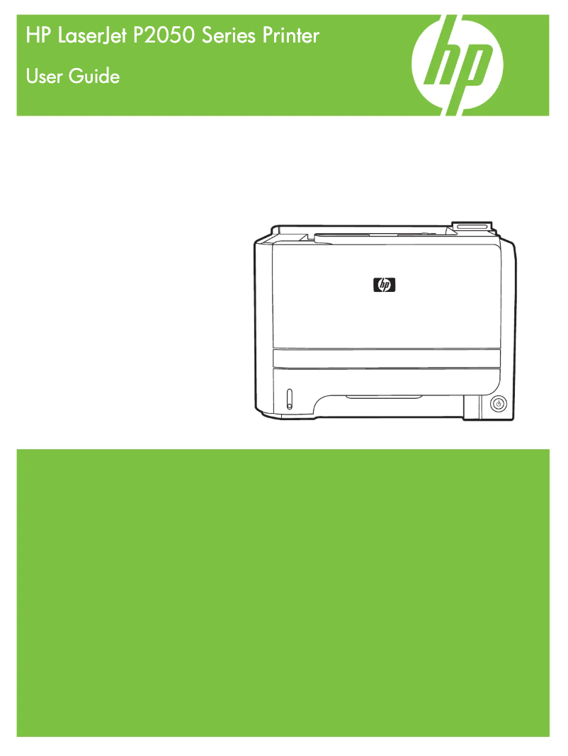 Page 1 de la notice Manuel utilisateur HP LaserJet P2050