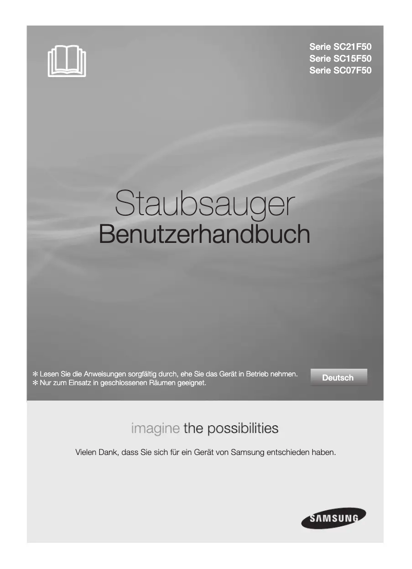 Page n°1 - Manuel utilisateur Samsung SC15F50HQ
