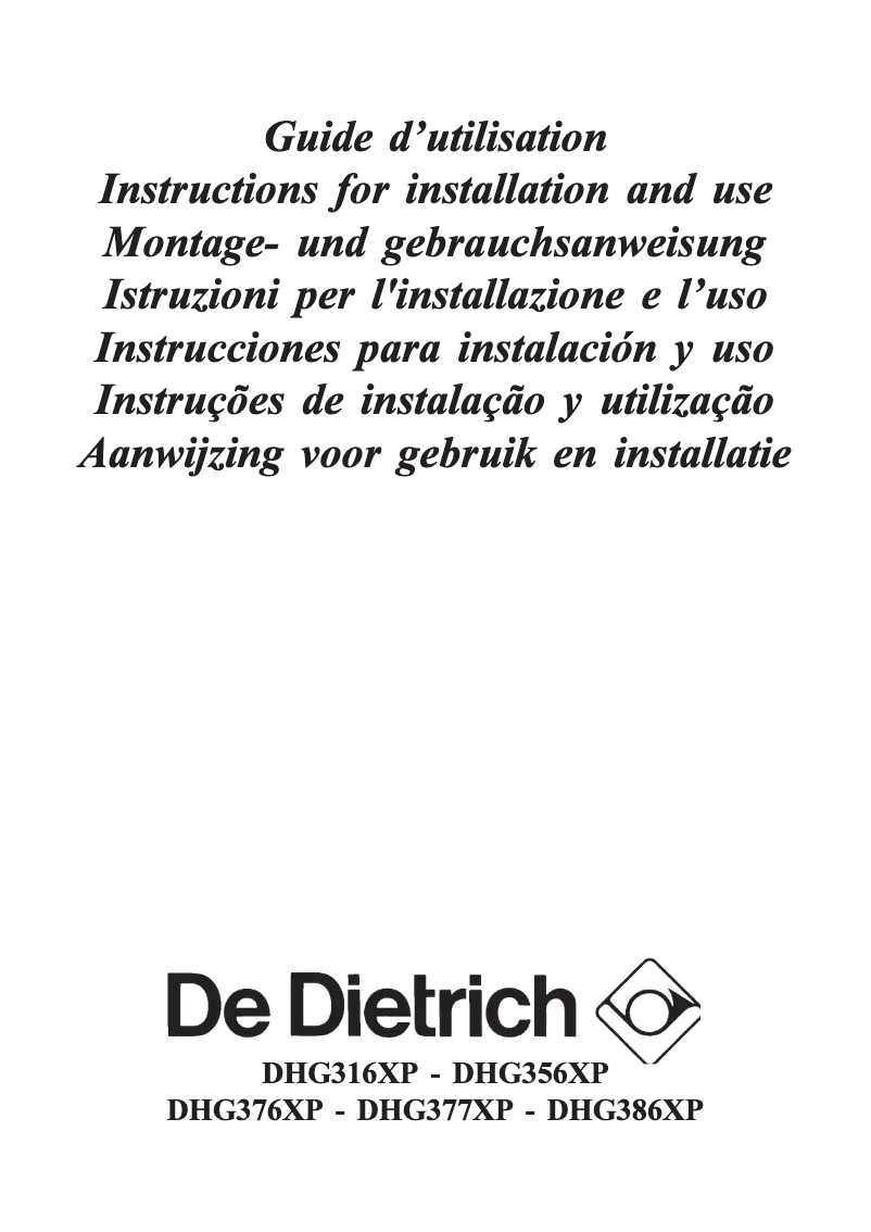 Imagen de la primera página del manual del dispositivo DHG356XP1