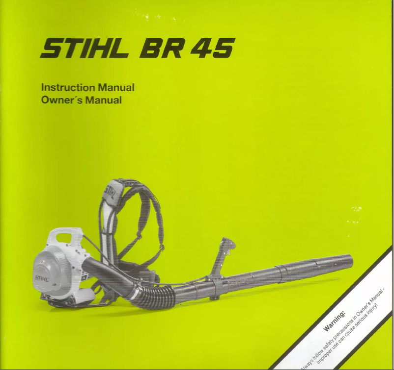 Page 1 de la notice Manuel utilisateur Stihl BR 45