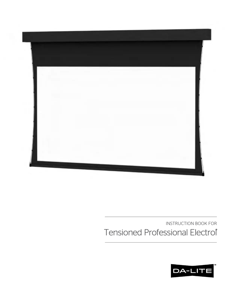 Image de la première page du manuel de l'appareil Tensioned Professional Electrol