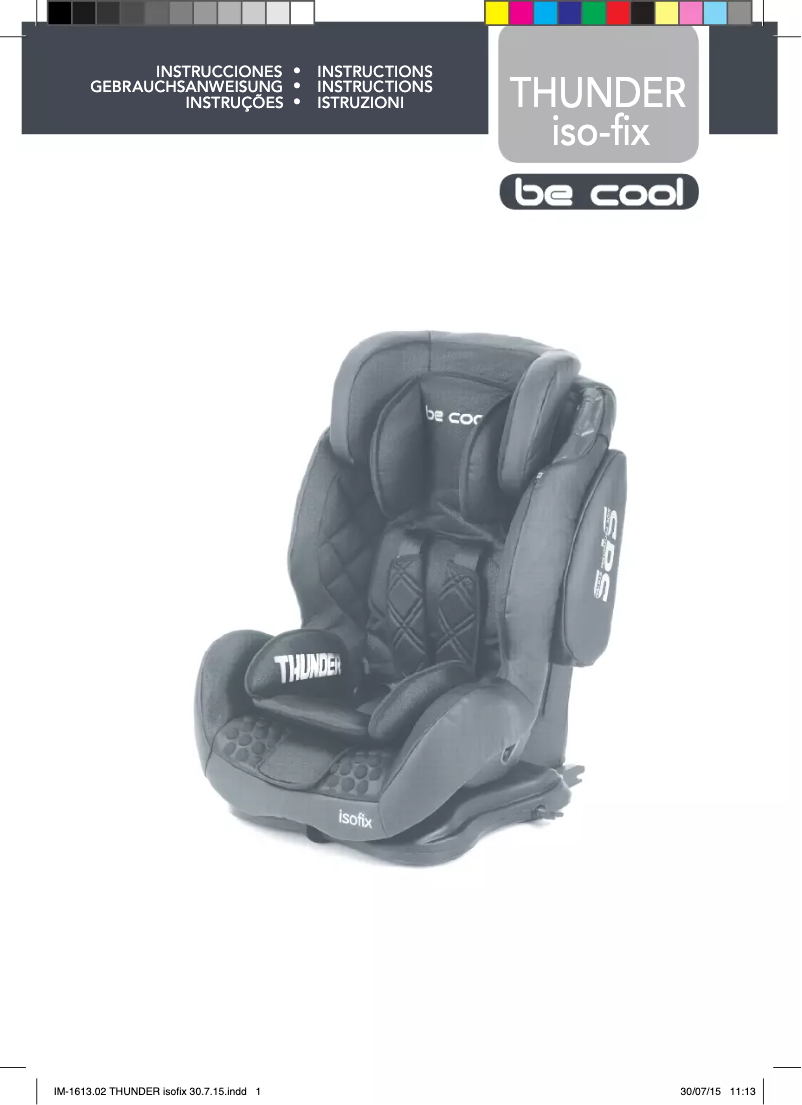 Page 1 de la notice Manuel utilisateur Be Cool Thunder Isofix