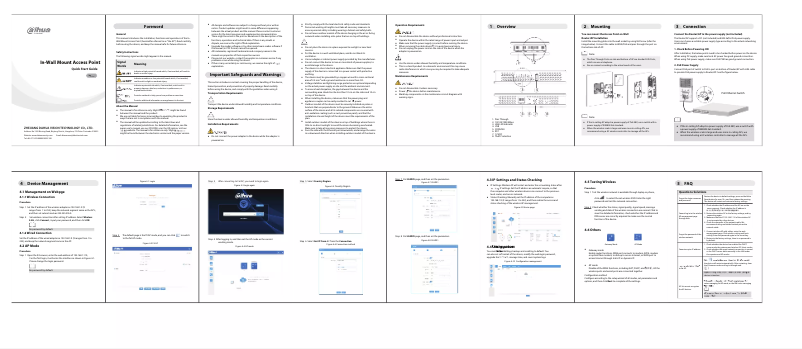 Page 1 de la notice Manuel utilisateur Dahua Technology DH-EAP6218-W