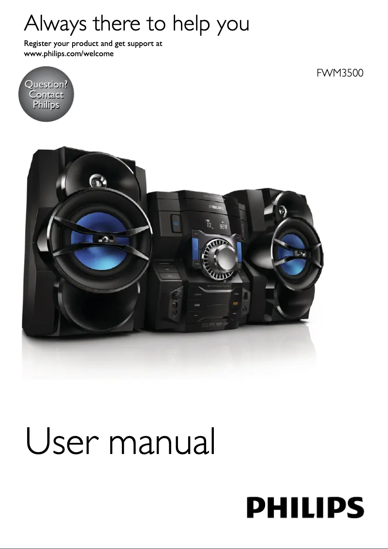 Page n°1 - Manuel utilisateur Philips FWM3500X