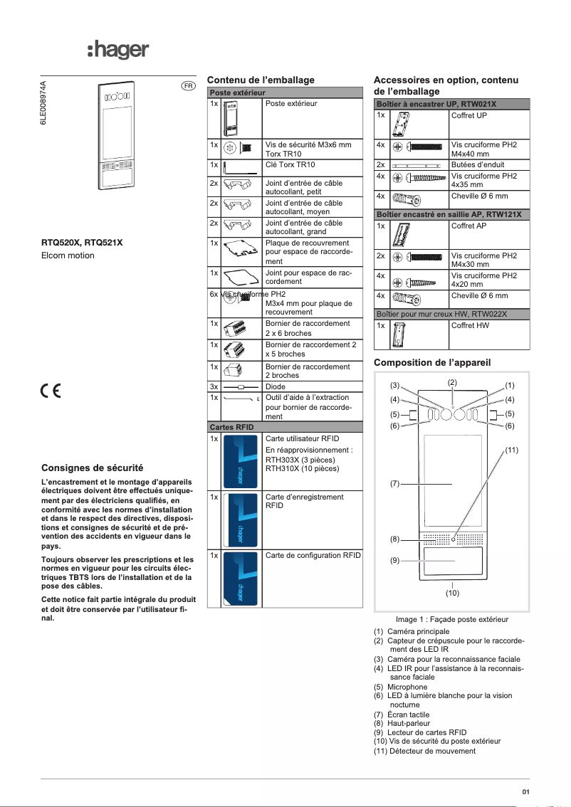 Image de la première page du manuel de l'appareil RTQ520X