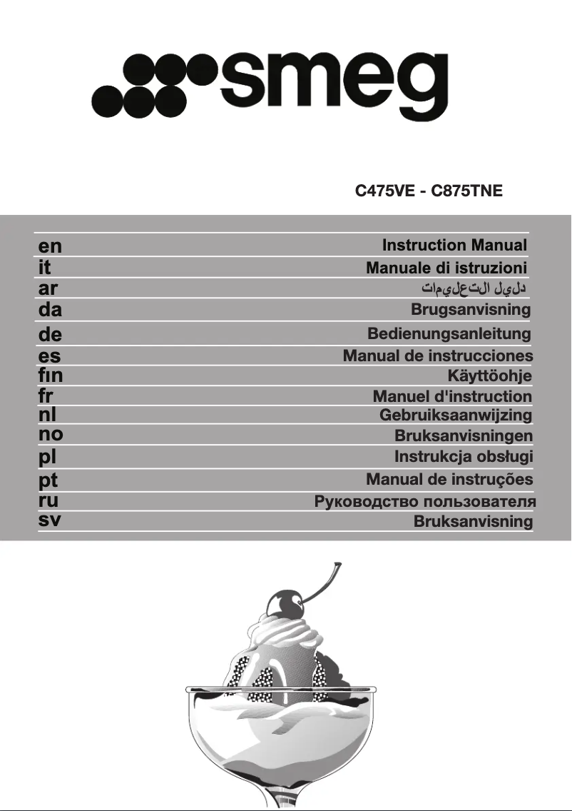 Page n°1 - Manuel utilisateur Smeg C875TNE